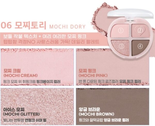 colorgram TINTIN Dory Eyeshadow Palette Set [#06 Mochi Tory] (+nunussi brush & sticker) - Image 4