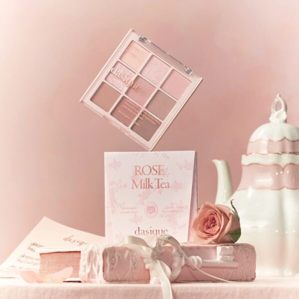 DASIQUE Shadow Palette SET [#27 Rose Milk Tea] (+Heart shadow keyring) - Image 3