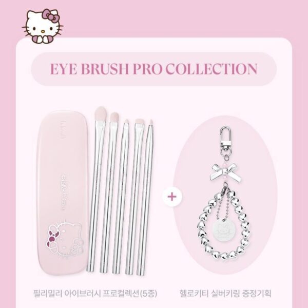 Hello Kitty x Fillimilli Eye Brush Pro Collection Silver Edition (+Hello Kitty Silver Keyring) - Image 2