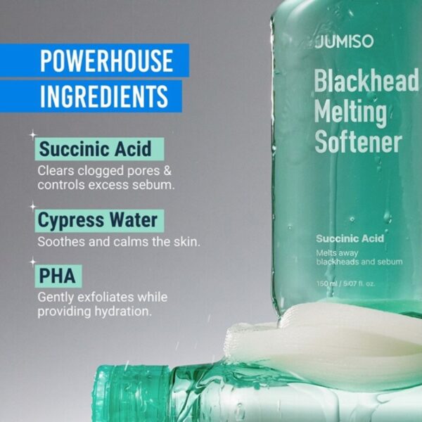 JUMISO Blackhead Melting Softener 150ml Set (+Cotton Pad 40P+Blackhead 2-in-1 Cleaner) - Image 3