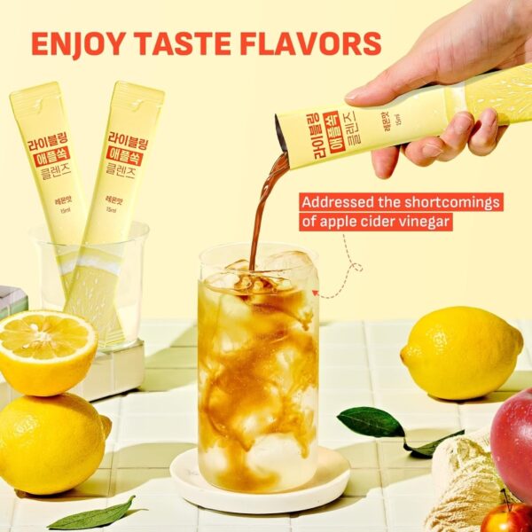 LIVELLING Apple Ssok Cleanse Lemon Flavor 12 Sticks - Image 2