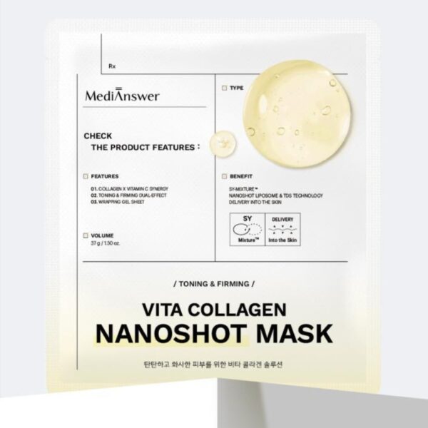 MediAnswer Vita Collagen Nanoshot Mask [#5 sheets] - Image 2