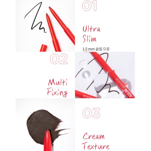 Merzy Let's Fixing Slim Gel Eyeliner [#3 Colors] - Image 4