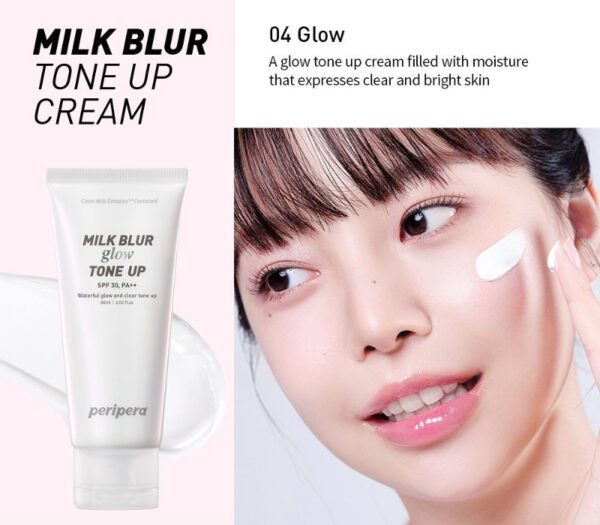 Peripera Milk Blur Tone Up Cream [#04 Glow] - Image 4