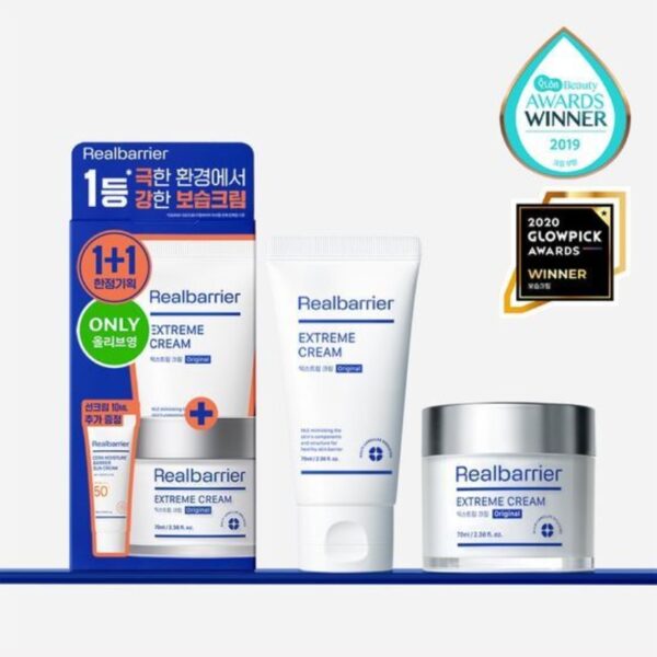 REAL BARRIER Extreme Cream 70+70ml Set (+suncream 10ml)