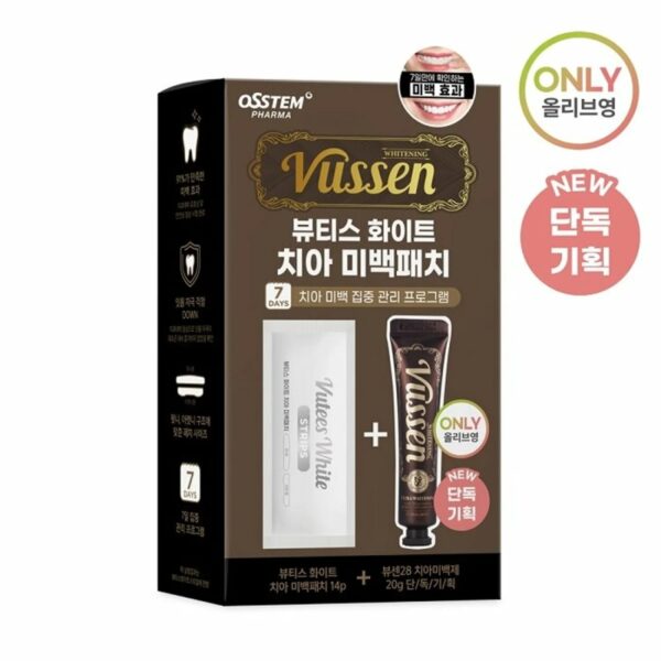 VUSSEN Vutees White Strips 14P Special Set (+VUSSEN 28 Teeth Whitening Paste)