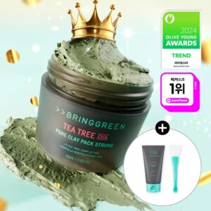 BRINGGREEN Tea Tree Cica Pore Clay Pack Strong 100g Set (+100g+Spatula)