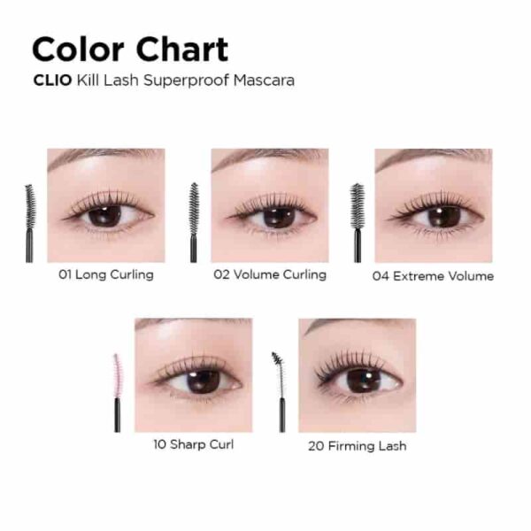 NEW💖 Clio Kill Lash Superproof Mascara 1+1 Special Set [#20 BOUNCY LASH] - Image 4