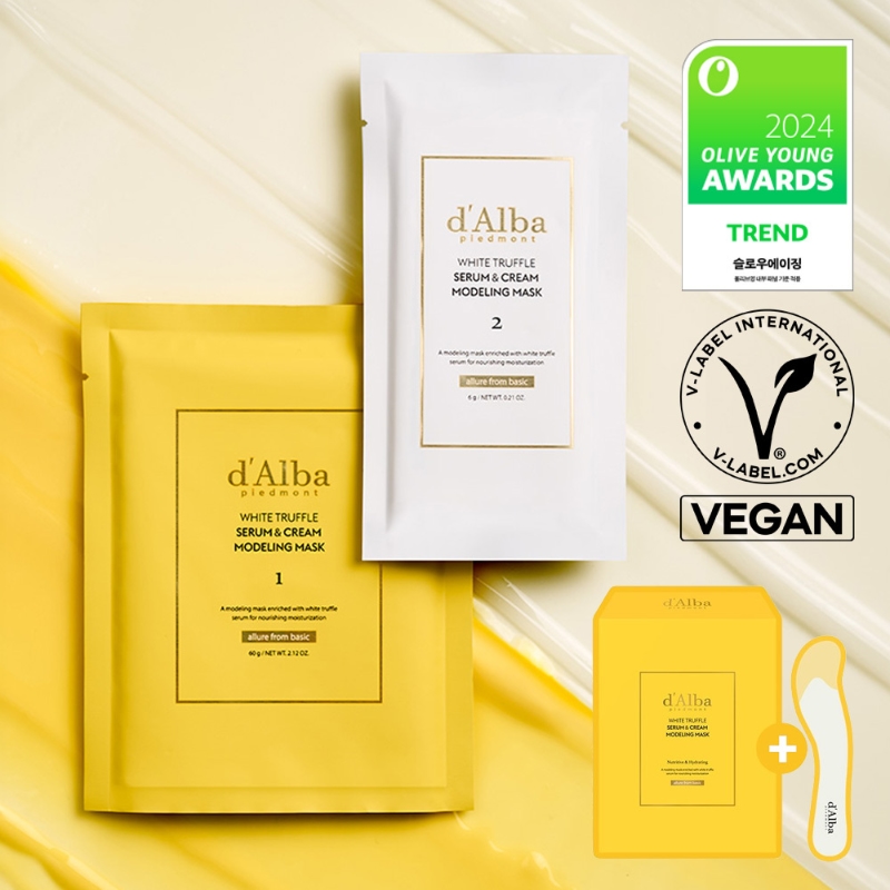 d'Alba White Truffle Serum & Cream Modeling Mask 4ea