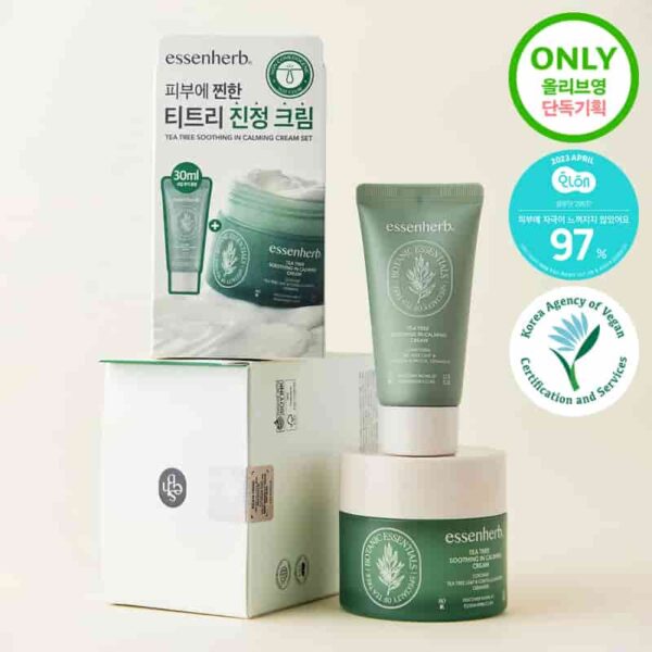 essenHERB Tea Tree Soothing In Calming Cream 80ml Set (+Cream 30ml) - Image 4