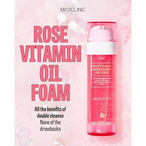 MAXCLINIC Rose Vitamin Brightening Oil Foam - Image 2