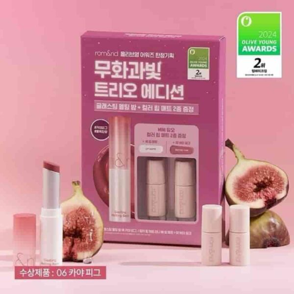 romand Glasting melting balm [#06 kaya fig](+Color Lip Matte mini 2p)