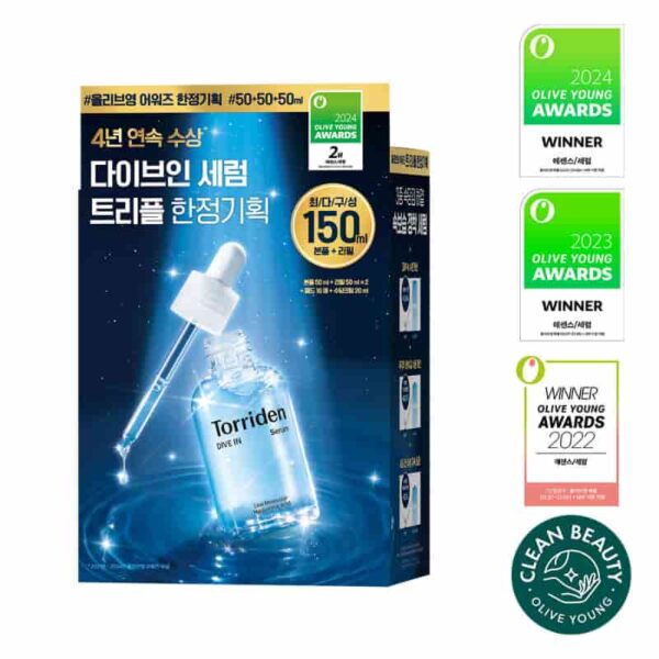 Torriden Dive In Low Molecular Hyaluronic Acid Serum 150ml Set (+Cream 20ml+Toner 10pads) - Image 7