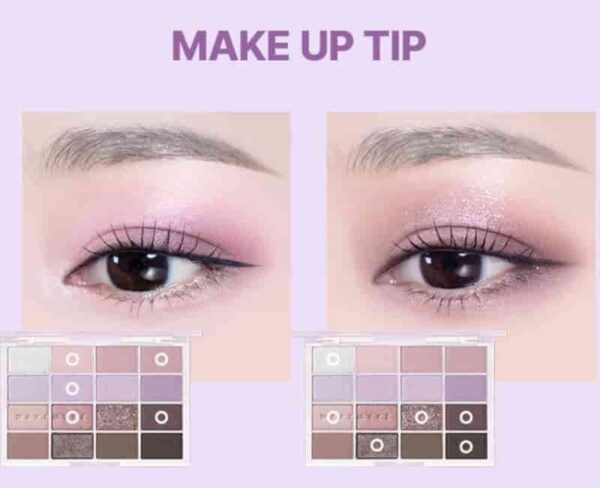 WAKEMAKE Soft Blurring Eye Palette [#23 Mystic Lavender Blurring] - Image 5