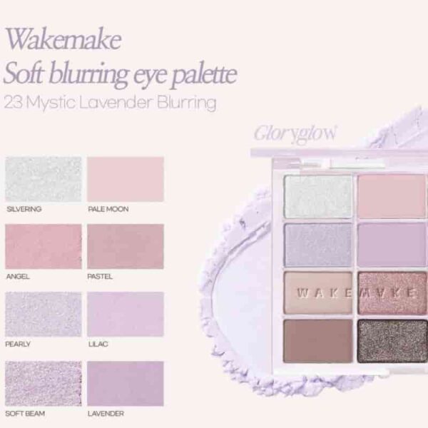 WAKEMAKE Soft Blurring Eye Palette [#23 Mystic Lavender Blurring] - Image 4