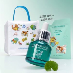 BRINGGREEN Zinc Teca Blemish Serum 25ml+Refill 25ml (+Pokemon Cooler bag)