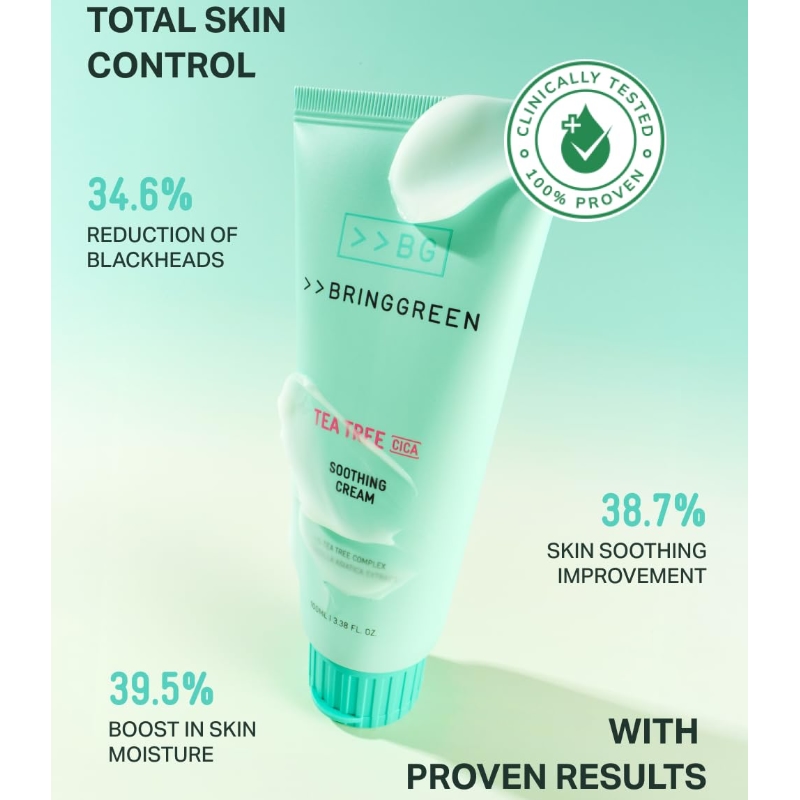 BRINGGREEN Tea Tree Cica Soothing Cream Plus 200ml Set (+ Serum 3p) - Image 2