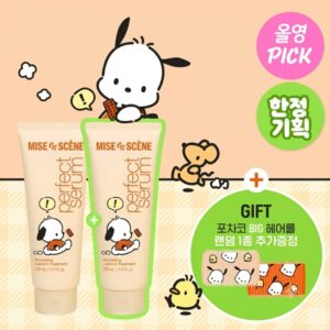 Mise-en-scene No Wash Cream Pack 230ml 1+1 Set (+Pochacco Jumbo Hair Rolle )