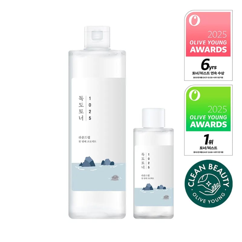ROUND LAB 1025 Dokdo Toner 500 +100ml Set