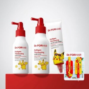Dr.FORHAIR Folligen Thickening Scalp Tonic 120ml Double Set (+Scaler+ Pokémon Hairpin)