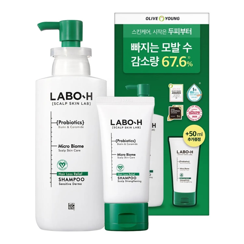 LABO-H Scalp Strengthening Shampoo Hair Loss Care 400ML (+50ml) - Image 8
