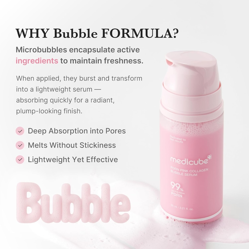Medicube PDRN Pink Collagen Bubble Serum 95ml - Image 5