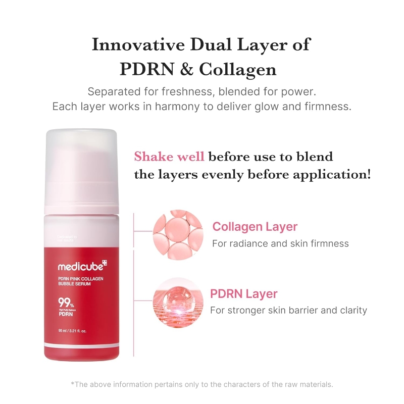Medicube PDRN Pink Collagen Bubble Serum 95ml - Image 6