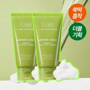 BRINGGREEN Artemisia Calming EX Modeling Pac To Foam Cleanser 120ml 1+1 Set