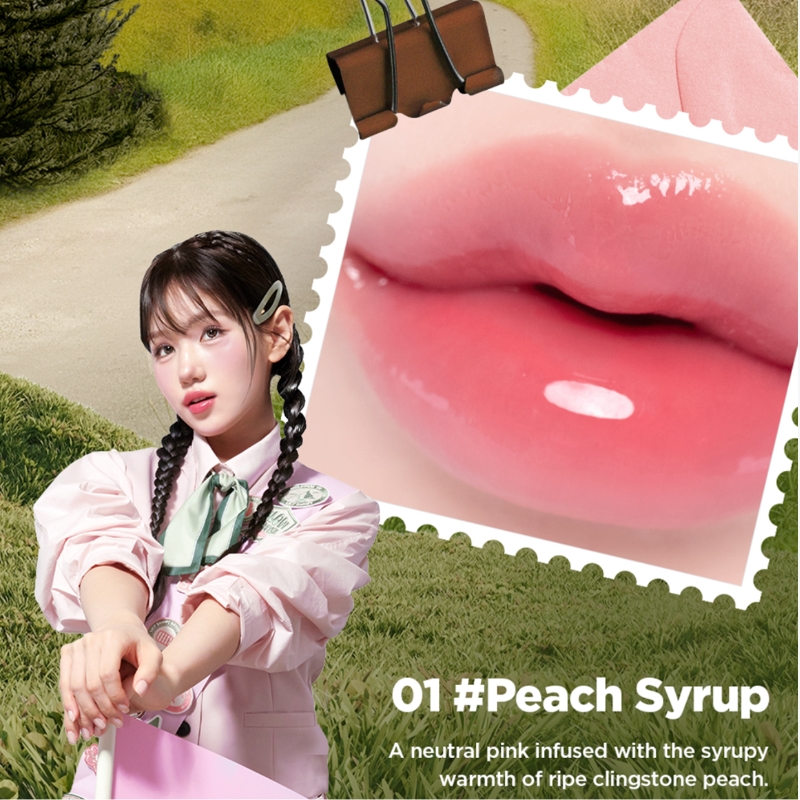 lilybyred Sugar Wrapping Tint Gloss Set #01 Peach Syrup (+Roll On Lip Plumper) - Image 4