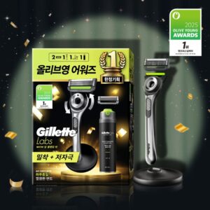 Gillette Labs Razor Set (+ 2 Blade Refill +Shaving gel + Stand)