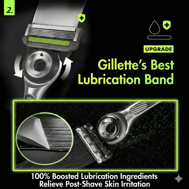 Gillette Labs Razor Set (+ 2 Blade Refill +Shaving gel + Stand) - Image 4