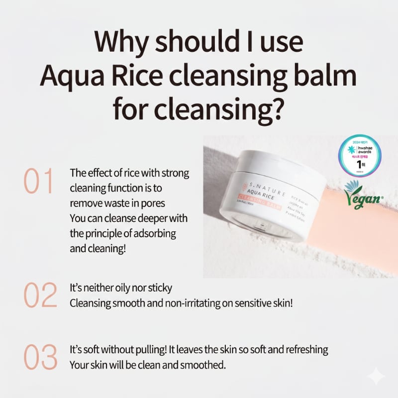 S.NATURE Aqua Rice Cleansing Balm - Image 4