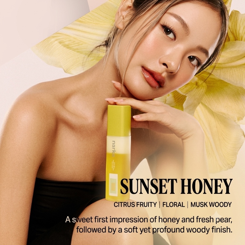narka Core Rebuild Creamy Veil Hair Mist 80ml + 20ml Set (Sunset Honey) - Image 5