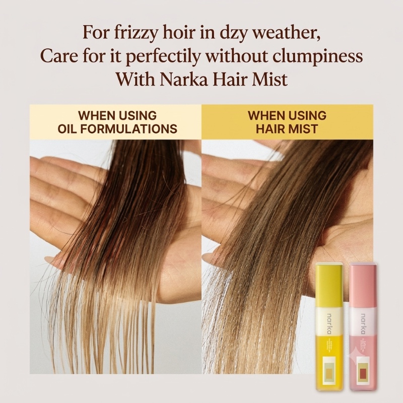 narka Core Rebuild Creamy Veil Hair Mist 80ml + 20ml Set (Sunset Honey) - Image 7