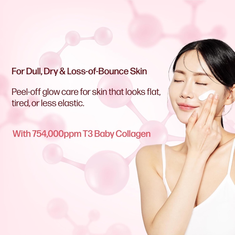 pestlo T3 Baby Collagen Glow Mask Set (+Jelly Brush) - Image 4