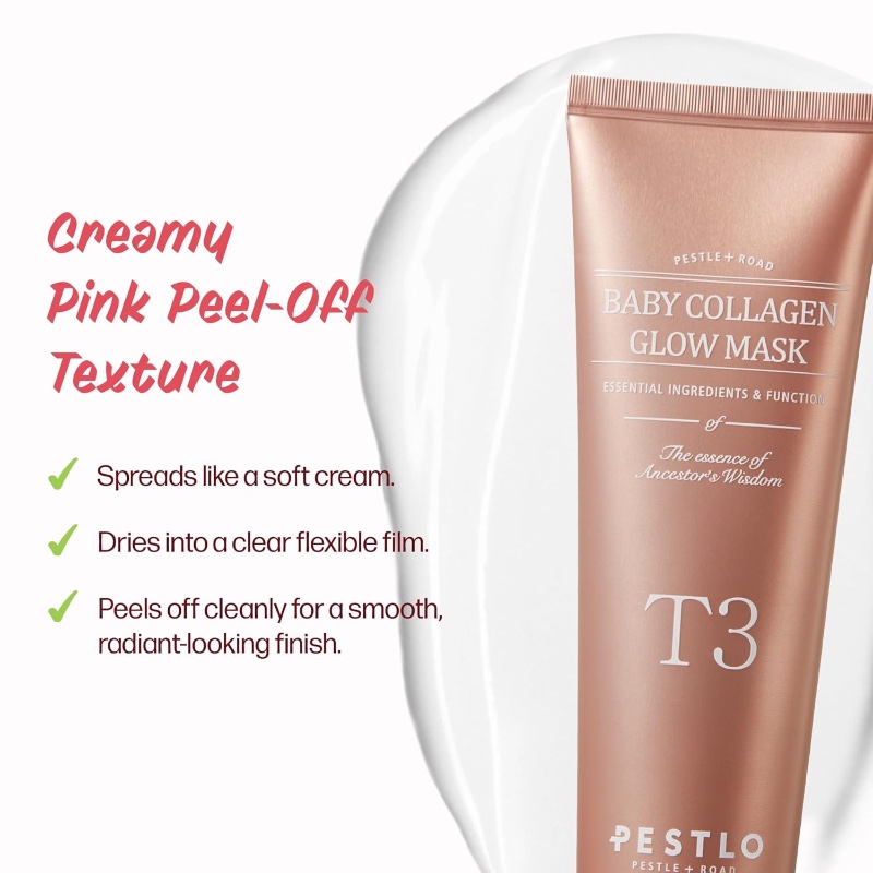 pestlo T3 Baby Collagen Glow Mask Set (+Jelly Brush) - Image 5