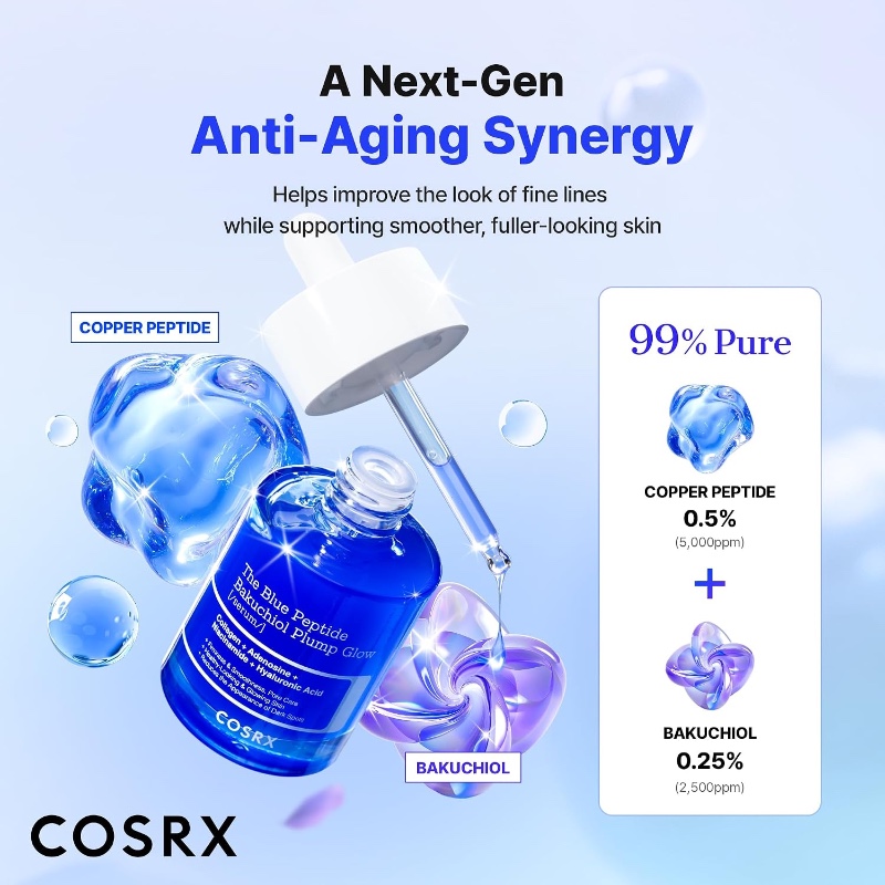 COSRX The Blue Peptide Bakuchiol Plump Glow Serum - Image 3