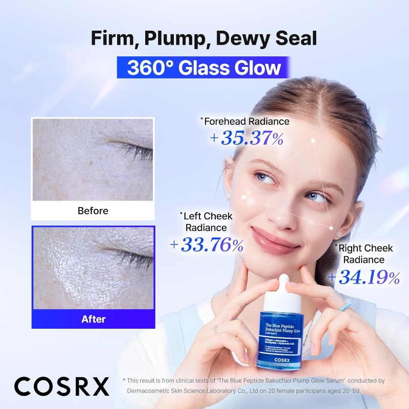 COSRX The Blue Peptide Bakuchiol Plump Glow Serum - Image 4