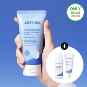 AESTURA Atobarrier 365 Hydro Soothing Cream 80ml Set (+ Toner 25ml + Cleansing Foam 30g)