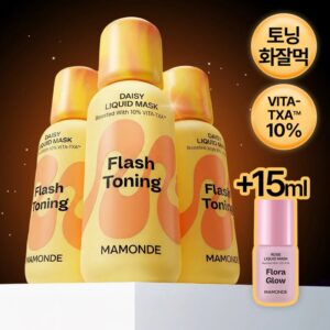 Mamonde Flash Toning Daisy Liquid Mask 80ml Set (+Rose Liquid Mask 15ml)